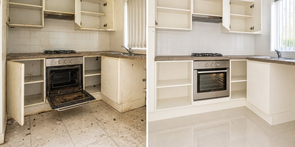 End of Tenancy Cleaning before and after